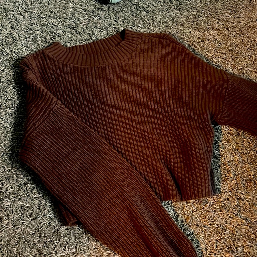 Brown cropped sweater